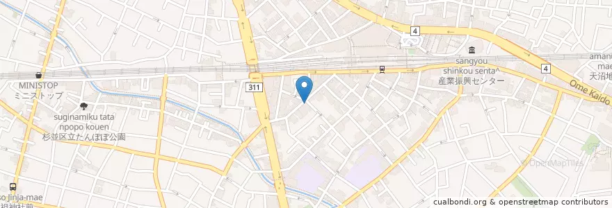 Mapa de ubicacion de すずらんクリニック en ژاپن, 東京都, 杉並区.