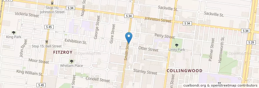 Mapa de ubicacion de Rockwell and Sons en Austrália, Victoria, City Of Yarra.