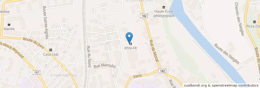 Mapa de ubicacion de EPAI-FR en Suisse, Fribourg, District De La Sarine, Fribourg.