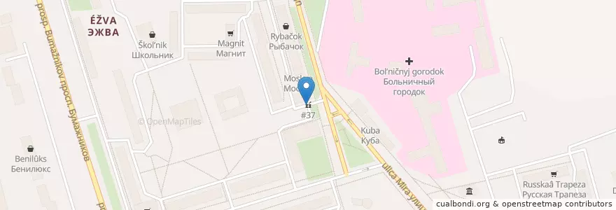 Mapa de ubicacion de #37 en روسیه, Северо-Западный Федеральный Округ, Республика Коми, Городской Округ Сыктывкар.