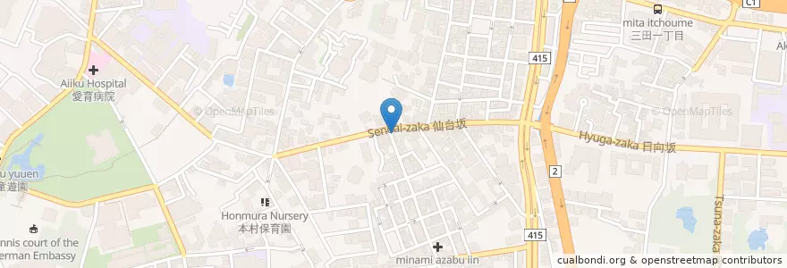 Mapa de ubicacion de Cafe Kariz en Japan, 東京都, 港区.