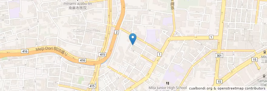 Mapa de ubicacion de ナポリの窯 en Япония, Токио, Минато.