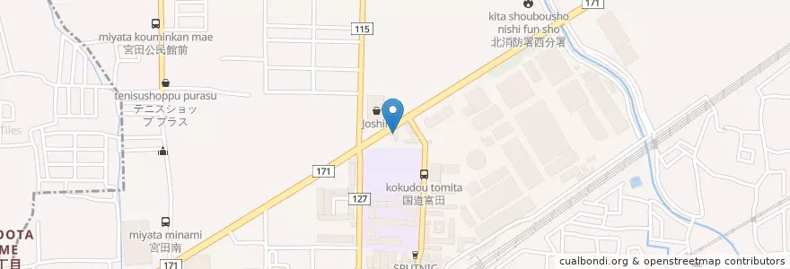 Mapa de ubicacion de 맥도날드 en 일본, 오사카부, 高槻市.
