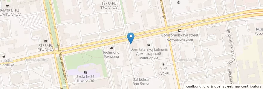 Mapa de ubicacion de Старый Дамаск en Russie, District Fédéral De L'Oural, Oblast De Sverdlovsk, Городской Округ Екатеринбург.