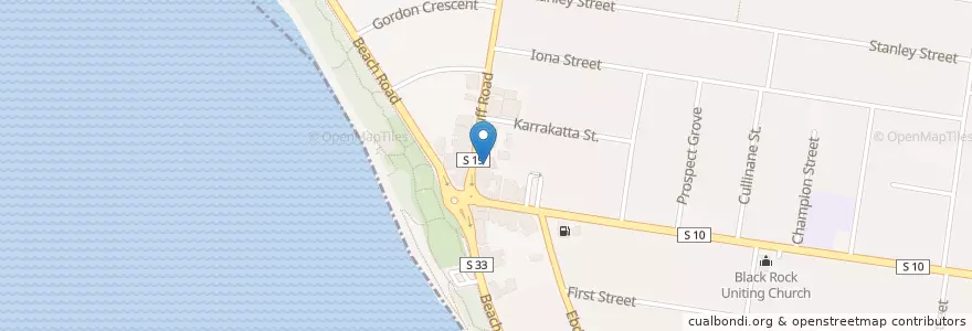 Mapa de ubicacion de Black Rock Pharmacy en Australia, Victoria.