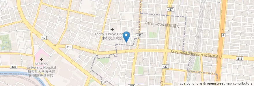 Mapa de ubicacion de 奥田医院 en 日本, 東京都.