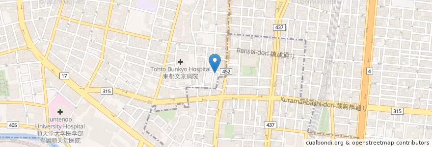 Mapa de ubicacion de 萩原医院 en 日本, 東京都.