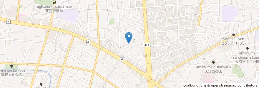 Mapa de ubicacion de 杉並中通教会 en 日本, 東京都, 杉並区.