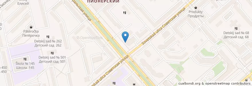 Mapa de ubicacion de Своя компания en Rússia, Уральский Федеральный Округ, Свердловская Область, Городской Округ Екатеринбург.