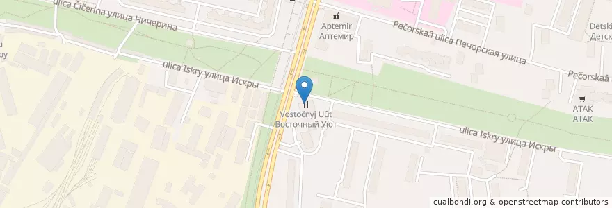 Mapa de ubicacion de Восточный Уют en Russia, Central Federal District, Moscow, North-Eastern Administrative Okrug, Babushkinsky District.