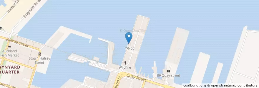 Mapa de ubicacion de Y-Not en Neuseeland, Auckland, Waitematā.