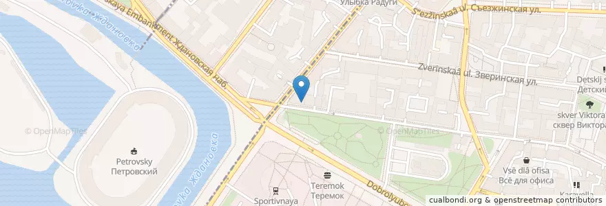 Mapa de ubicacion de Subway en Rusland, Северо-Западный Федеральный Округ, Oblast Leningrad, Sint-Petersburg, Петроградский Район, Введенский Округ.