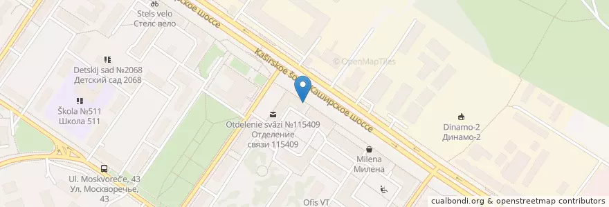 Mapa de ubicacion de Райффайзенбанк en Russie, District Fédéral Central, Moscou, Южный Административный Округ, Район Москворечье-Сабурово.