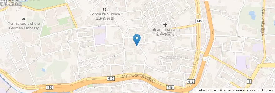 Mapa de ubicacion de 若松寺 en ژاپن, 東京都, 港区.