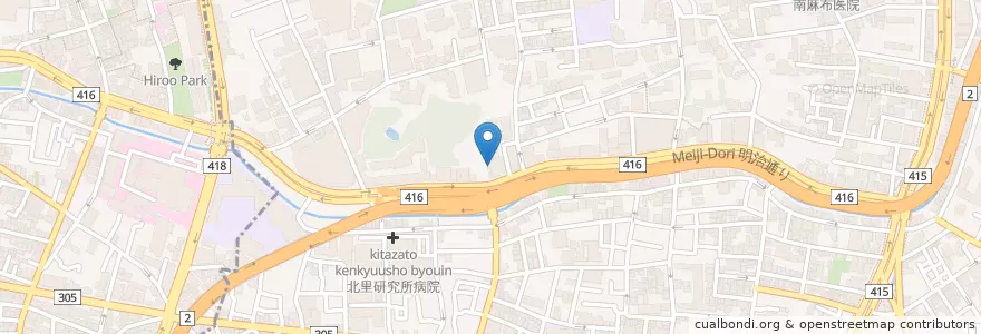 Mapa de ubicacion de 光林禅寺 en 日本, 东京都/東京都, 港區.