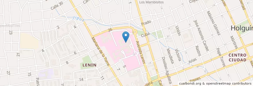 Mapa de ubicacion de Hospital Gral Vladímir Ilich Lenin en Kuba, Holguín, Holguín.