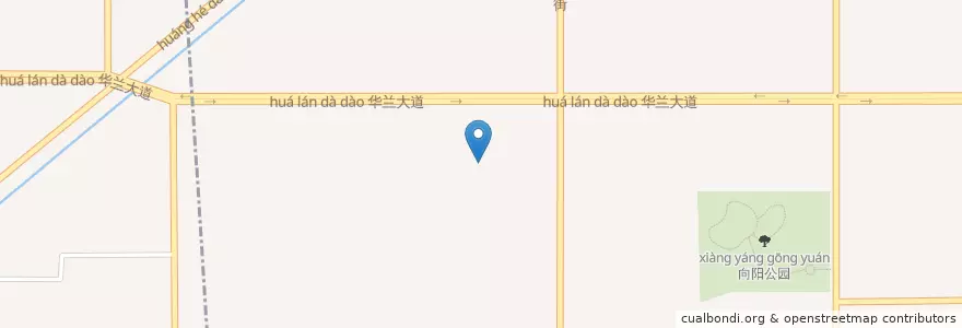 Mapa de ubicacion de 向阳小区街道 en 중국, 허난성, 新乡市, 红旗区, 向阳小区街道.