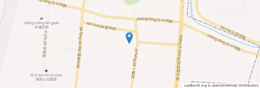 Mapa de ubicacion de 解放路街道 en 中国, 河南省, 新乡市, 卫滨区, 解放路街道.