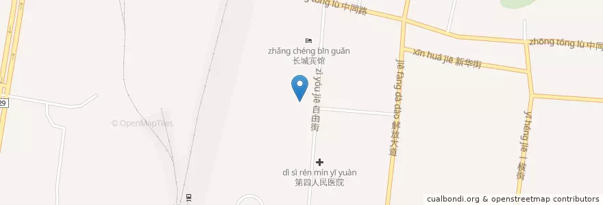 Mapa de ubicacion de 自由路街道 en Cina, Henan, 新乡市, 卫滨区, 自由路街道.
