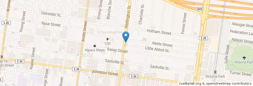 Mapa de ubicacion de Food Fuel Stop en Австралия, Виктория, City Of Yarra.