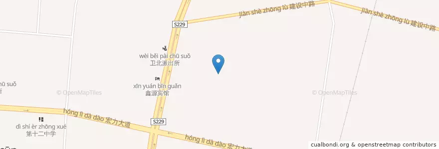 Mapa de ubicacion de 新辉路街道 en Chine, Henan, 新乡市, 牧野区, 新辉路街道.