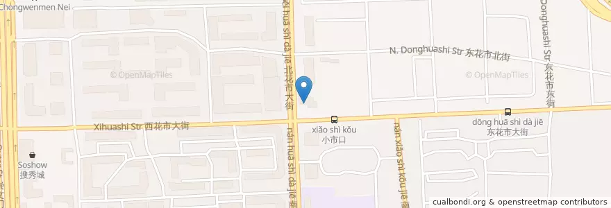 Mapa de ubicacion de Chongwenqu Huimin Elementary School en Çin, Pekin, Hebei, 东城区.