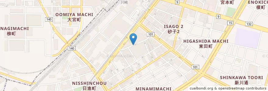 Mapa de ubicacion de Creamore en 日本, 神奈川県, 川崎市, 川崎区.