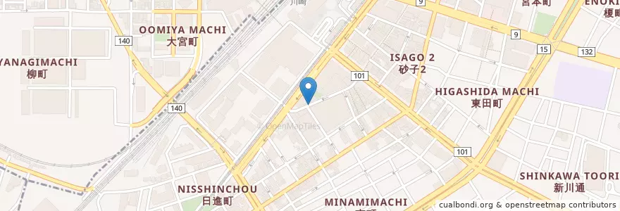 Mapa de ubicacion de Trattoria en Japan, Kanagawa Prefecture, Kawasaki, Kawasaki Ward.