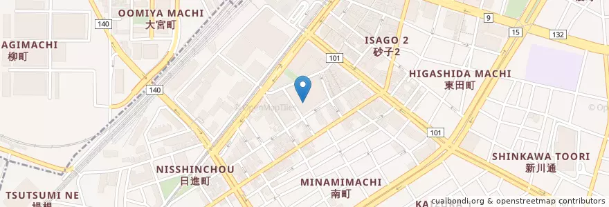 Mapa de ubicacion de Cinecittà en اليابان, كاناغاوا, 川崎市, 川崎区.