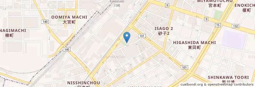 Mapa de ubicacion de ARIA・C en Japonya, 神奈川県, 川崎市, 川崎区.
