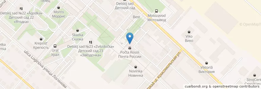 Mapa de ubicacion de Сбербанк en Russland, Föderationskreis Ural, Oblast Swerdlowsk, Восточный Управленческий Округ, Городской Округ Ирбитское, Городской Округ Ирбит.