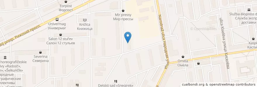 Mapa de ubicacion de Общежитие en Russia, Северо-Западный Федеральный Округ, Oblast' Di Pskov, Псковский Район, Городской Округ Псков.