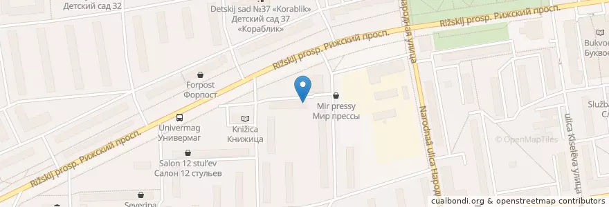 Mapa de ubicacion de Аптека-А en ロシア, 北西連邦管区, プスコフ州, Псковский Район, Городской Округ Псков.