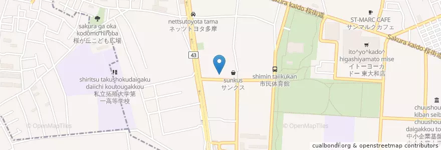 Mapa de ubicacion de ガスト玉川上水店 en Japón, Tokio.