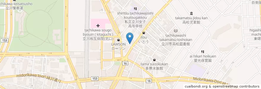 Mapa de ubicacion de モスバーガー en Japan, Tokio, 立川市.