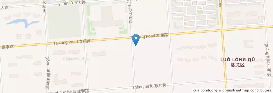 Mapa de ubicacion de 开元路街道 en China, Henan, 洛阳市, 洛龙区, 开元路街道.