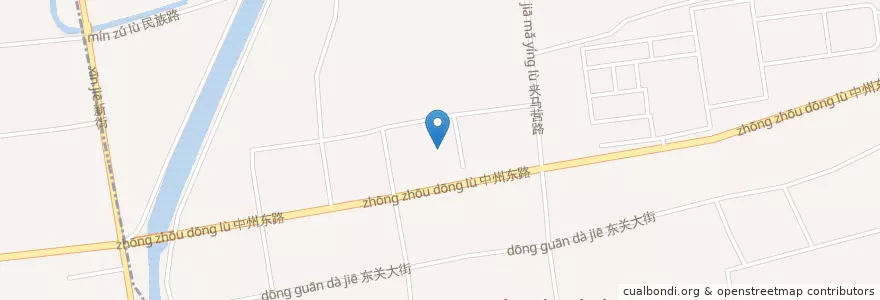 Mapa de ubicacion de Dongguan Subdistrict en China, Henan, Luoyang City, Chanhe District, Hahe, Dongguan Subdistrict.
