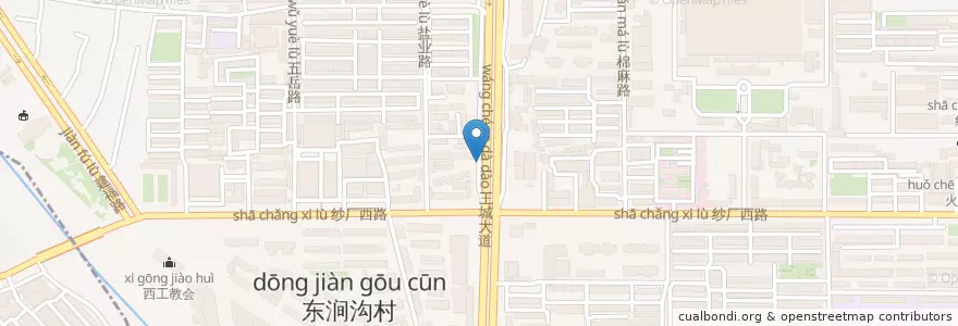 Mapa de ubicacion de 洛北街道 en Cina, Henan, 洛阳市, 西工区.