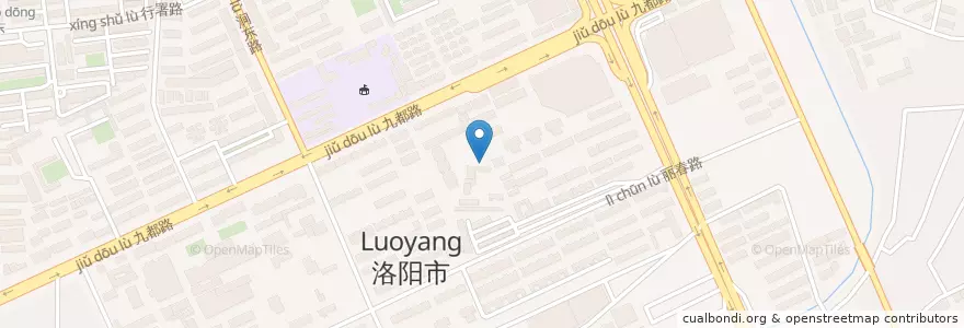 Mapa de ubicacion de 王城路街道 en China, Honã, 洛阳市, 西工区, 王城路街道.