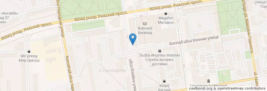 Mapa de ubicacion de Мособлбанк en ロシア, 北西連邦管区, プスコフ州, Псковский Район, Городской Округ Псков.