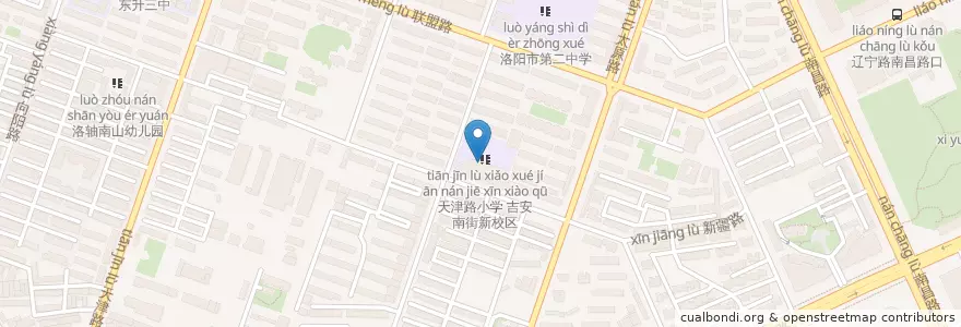 Mapa de ubicacion de 南昌路街道 en China, Henan, 洛阳市, 涧西区, 南昌路街道.