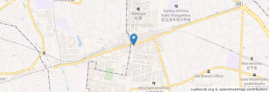 Mapa de ubicacion de マクドナルド en اليابان, 東京都, 目黒区, 大田区.