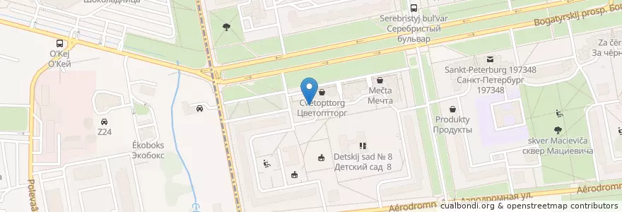 Mapa de ubicacion de Фармакор en ロシア, 北西連邦管区, レニングラード州, サンクト ペテルブルク, Приморский Район.