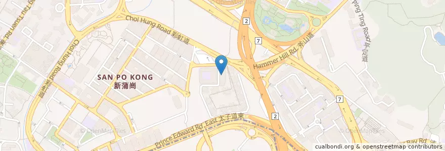 Mapa de ubicacion de Rhythm Garden en 中国, 广东省, 香港, 九龍, 新界, 黃大仙區.