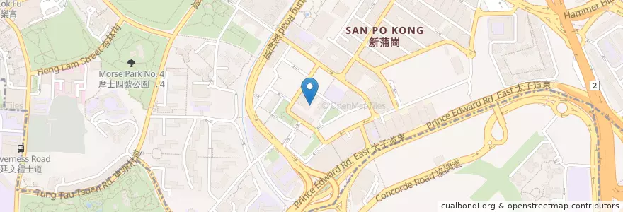 Mapa de ubicacion de San Po Kong Plaza en China, Guangdong, Hongkong, New Territories, Kowloon, 黃大仙區 Wong Tai Sin District, 九龍城區 Kowloon City District.