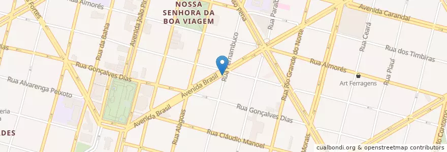 Mapa de ubicacion de Taxi Funcionários en 브라질, 남동지방, 미나스제라이스, Região Geográfica Intermediária De Belo Horizonte, Região Metropolitana De Belo Horizonte, Microrregião Belo Horizonte, 벨루오리존치.