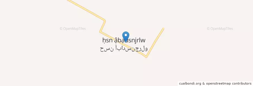 Mapa de ubicacion de Hassan-Abad Sanjarloo en Iran, Fars Province, Marvdasht County, بخش سیدان, دهستان رحمت, Hassan-Abad Sanjarloo.