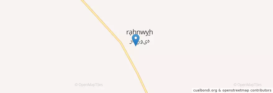 Mapa de ubicacion de Rahnooyeh en Iran, Fars Province, Marvdasht County, بخش سیدان, دهستان رحمت, Rahnooyeh.