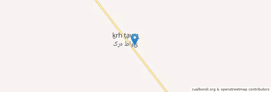 Mapa de ubicacion de Kore-Tavi en Iran, Fars Province, Marvdasht County, بخش سیدان, دهستان رحمت, Kore-Tavi.