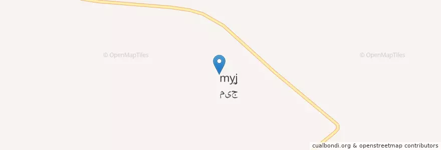 Mapa de ubicacion de میج en Irão, استان فارس, شهرستان مرودشت, بخش سیدان, دهستان رحمت, میج.